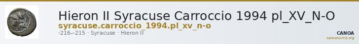 Hieron II Syracuse Carroccio 1994 pl_XV_N-O — CANOA