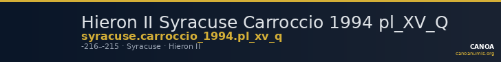 Hieron II Syracuse Carroccio 1994 pl_XV_Q — CANOA