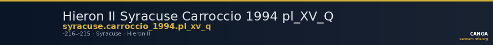 Hieron II Syracuse Carroccio 1994 pl_XV_Q — CANOA