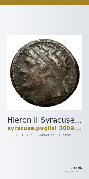 Hieron II Syracuse Puglisi 2009 342-343 — CANOA