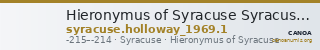 Hieronymus of Syracuse Syracuse Holloway 1969 1 — CANOA