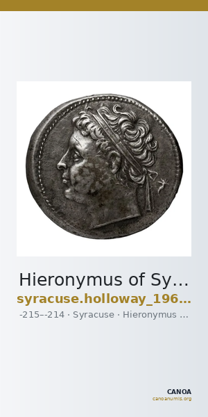 Hieronymus of Syracuse Syracuse Holloway 1969 3-16_18-38_40-52_55-60 — CANOA