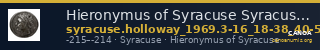 Hieronymus of Syracuse Syracuse Holloway 1969 3-16_18-38_40-52_55-60 — CANOA
