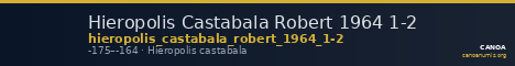 Hieropolis Castabala Robert 1964 1-2 — CANOA
