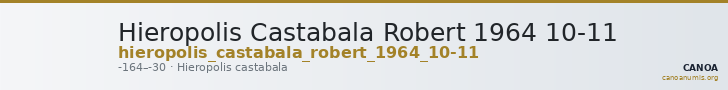 Hieropolis Castabala Robert 1964 10-11 — CANOA