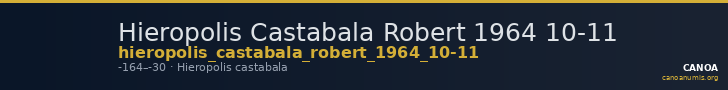 Hieropolis Castabala Robert 1964 10-11 — CANOA