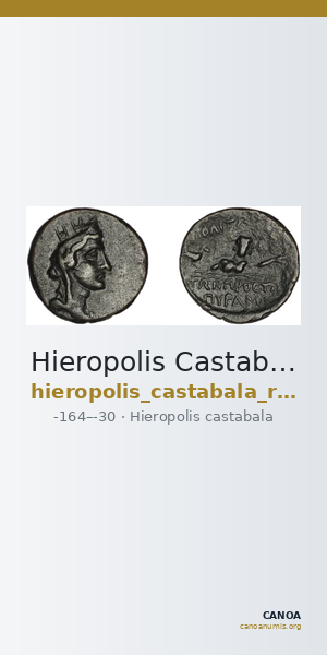 Hieropolis Castabala Robert 1964 14-17 — CANOA