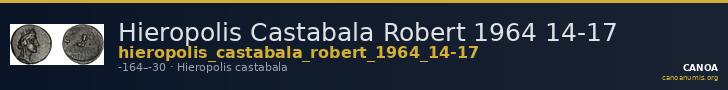 Hieropolis Castabala Robert 1964 14-17 — CANOA