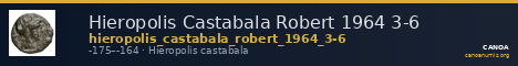 Hieropolis Castabala Robert 1964 3-6 — CANOA