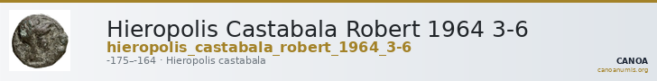 Hieropolis Castabala Robert 1964 3-6 — CANOA