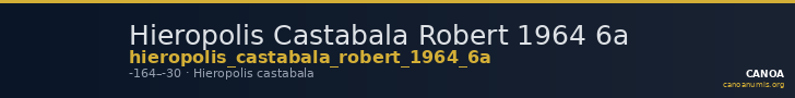 Hieropolis Castabala Robert 1964 6a — CANOA
