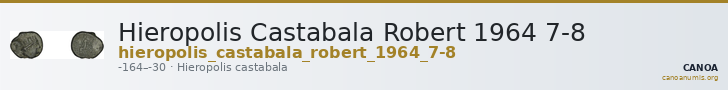Hieropolis Castabala Robert 1964 7-8 — CANOA