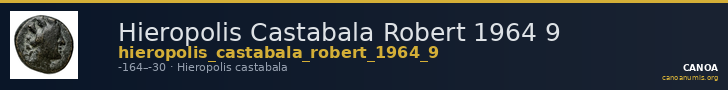 Hieropolis Castabala Robert 1964 9 — CANOA