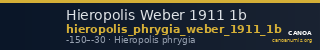 Hieropolis Weber 1911 1b — CANOA
