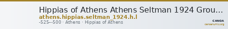 Hippias of Athens Athens Seltman 1924 Groups H and L — CANOA