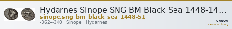 Hydarnes Sinope SNG BM Black Sea 1448-1451 — CANOA