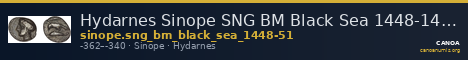 Hydarnes Sinope SNG BM Black Sea 1448-1451 — CANOA