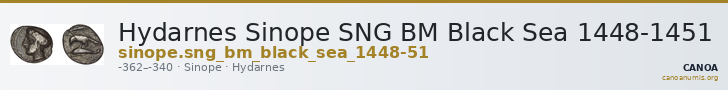 Hydarnes Sinope SNG BM Black Sea 1448-1451 — CANOA