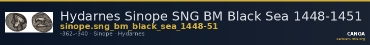 Hydarnes Sinope SNG BM Black Sea 1448-1451 — CANOA