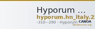 Hyporum Historia Numorum Italy 2269 — CANOA