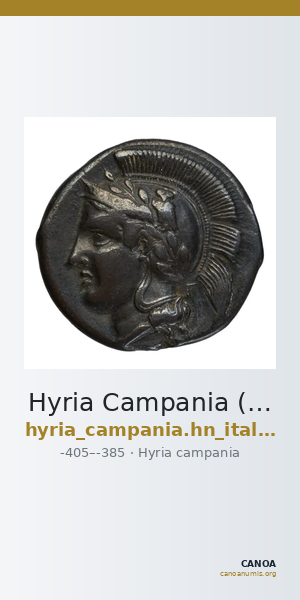 Hyria Campania (Hyrietes, Hyrianoi) Historia Numorum Italy 539 — CANOA