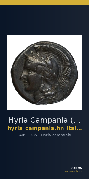 Hyria Campania (Hyrietes, Hyrianoi) Historia Numorum Italy 539 — CANOA