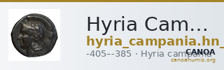 Hyria Campania (Hyrietes, Hyrianoi) Historia Numorum Italy 539 — CANOA