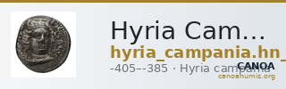 Hyria Campania (Hyrietes, Hyrianoi) Historia Numorum Italy 540 — CANOA