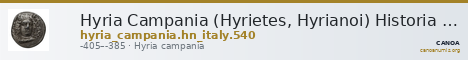 Hyria Campania (Hyrietes, Hyrianoi) Historia Numorum Italy 540 — CANOA