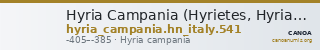 Hyria Campania (Hyrietes, Hyrianoi) Historia Numorum Italy 541 — CANOA