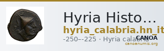 Hyria Historia Numorum Italy 785 — CANOA