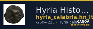Hyria Historia Numorum Italy 785 — CANOA