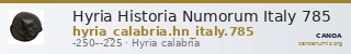 Hyria Historia Numorum Italy 785 — CANOA
