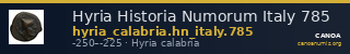 Hyria Historia Numorum Italy 785 — CANOA