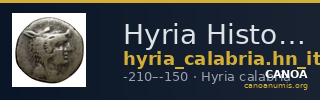 Hyria Historia Numorum Italy 788 — CANOA