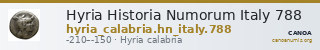 Hyria Historia Numorum Italy 788 — CANOA