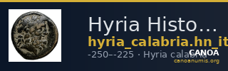 Hyria Historia Numorum Italy 790 — CANOA