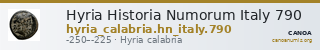 Hyria Historia Numorum Italy 790 — CANOA