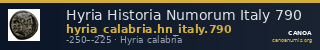 Hyria Historia Numorum Italy 790 — CANOA