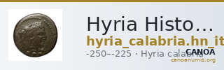 Hyria Historia Numorum Italy 791 — CANOA
