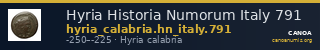 Hyria Historia Numorum Italy 791 — CANOA