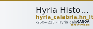 Hyria Historia Numorum Italy 792 — CANOA