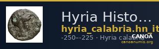 Hyria Historia Numorum Italy 793 — CANOA