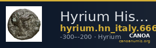 Hyrium Historia Numorum Italy 666 — CANOA