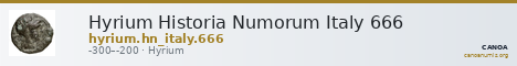 Hyrium Historia Numorum Italy 666 — CANOA