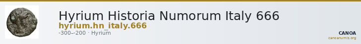 Hyrium Historia Numorum Italy 666 — CANOA