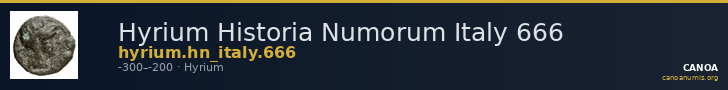 Hyrium Historia Numorum Italy 666 — CANOA