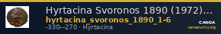 Hyrtacina Svoronos 1890 (1972) 1-6 — CANOA