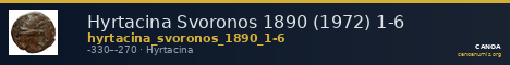 Hyrtacina Svoronos 1890 (1972) 1-6 — CANOA