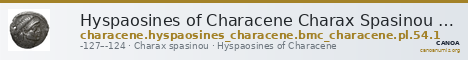 Hyspaosines of Characene Charax Spasinou BMC Characene pl. 54, 1 — CANOA